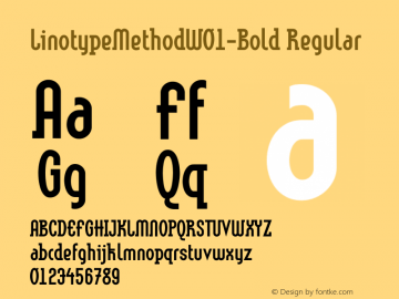LinotypeMethodW01-Bold Regular Version 1.01 Font Sample