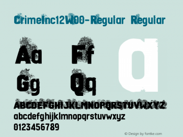 CrimeInc12W00-Regular Regular Version 12.00 Font Sample