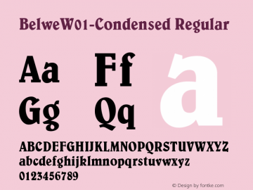 BelweW01-Condensed Regular Version 1.00图片样张