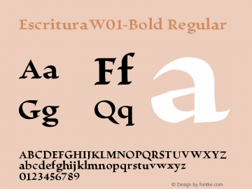 EscrituraW01-Bold Regular Version 1.00 Font Sample