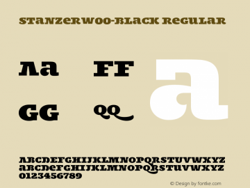StanzerW00-Black Regular Version 1.20 Font Sample
