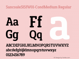 SancoaleSlSfW01-CondMedium Regular Version 1.00图片样张