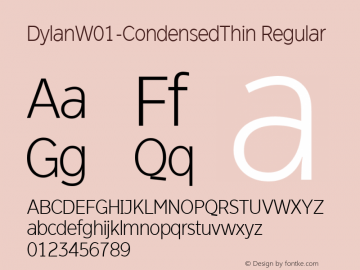 DylanW01-CondensedThin Regular Version 2.00图片样张