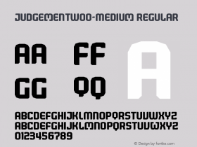 JudgementW00-Medium Regular Version 2.00 Font Sample