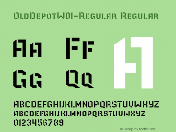 OldDepotW01-Regular Regular Version 1.60 Font Sample