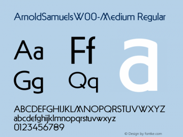 ArnoldSamuelsW00-Medium Regular Version 1.20图片样张