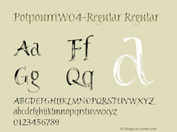 PotpourriW04-Regular Regular Version 1.00图片样张