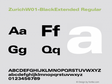 ZurichW01-BlackExtended Regular Version 1.00图片样张