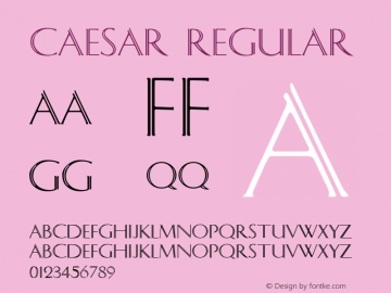 Caesar Regular Altsys Fontographer 3.5  7/26/93 Font Sample