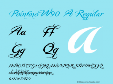 PointinoW90-A Regular Version 1.00 Font Sample