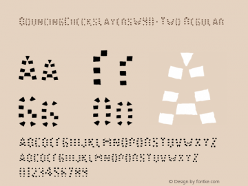 BouncingChecksLayersW90-Two Regular Version 1.00 Font Sample