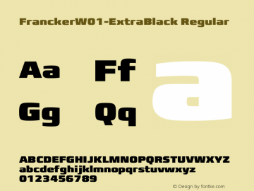 FranckerW01-ExtraBlack Regular Version 1.02图片样张
