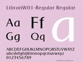 LibranW01-Regular Regular Version 1.00 Font Sample