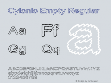Cylonic Empty Regular 1.00 Font Sample
