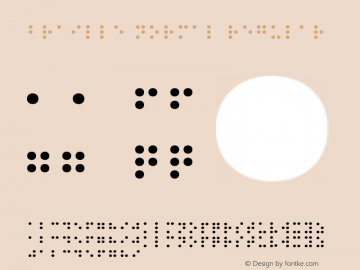 Braille Normal Regular 1998; 1.1, release Font Sample