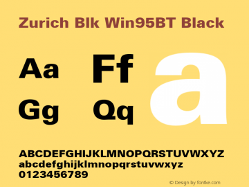 Zurich Blk Win95BT Black mfgpctt-v1.87 Feb 11 1997图片样张