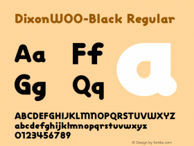 DixonW00-Black Regular Version 1.00图片样张