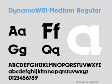 DynamoW01-Medium Regular Version 1.02 Font Sample