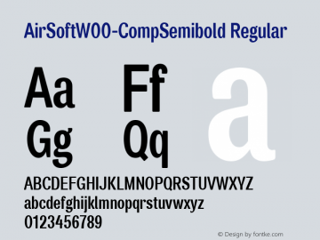AirSoftW00-CompSemibold Regular Version 1.00图片样张