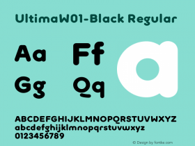 UltimaW01-Black Regular Version 1.00 Font Sample