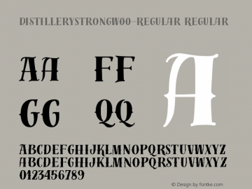 DistilleryStrongW00-Regular Regular Version 1.00 Font Sample