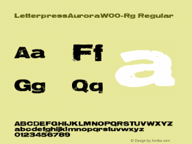 LetterpressAuroraW00-Rg Regular Version 1.00图片样张