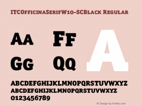 ITCOfficinaSerifW10-SCBlack Regular Version 1.1 Font Sample