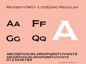 ModestoW01-LiteExpd Regular Version 1.00 Font Sample