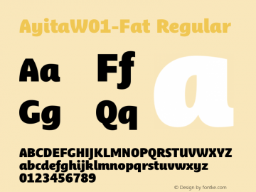 AyitaW01-Fat Regular Version 1.1 Font Sample