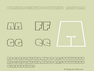 QuadratishW00-Outline Regular Version 1.00 Font Sample