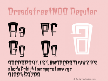 BroadstreetW00 Regular Version 1.1 Font Sample