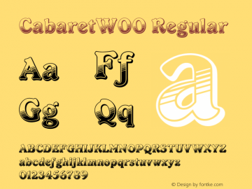 CabaretW00 Regular Version 1.00图片样张