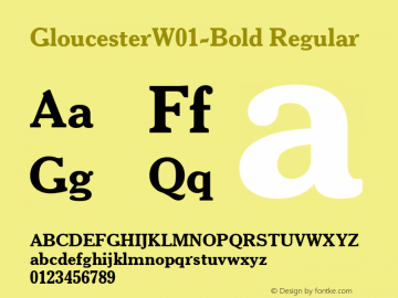 GloucesterW01-Bold Regular Version 1.00图片样张