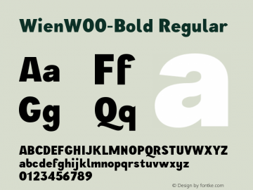 WienW00-Bold Regular Version 1.60 Font Sample