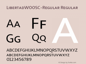 LibertadW00SC-Regular Regular Version 1.00 Font Sample