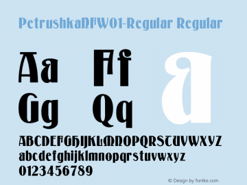 PetrushkaNFW01-Regular Regular Version 1.10 Font Sample