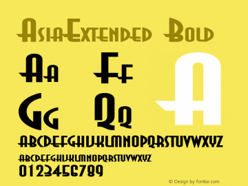AsiaExtended Bold Altsys Fontographer 4.1 5/28/96图片样张
