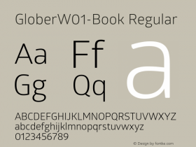 GloberW01-Book Regular Version 1.00 Font Sample