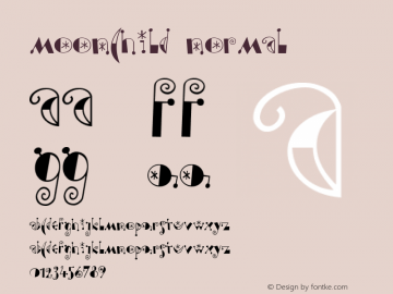 Moonchild Normal Macromedia Fontographer 4.1 29.05.00 Font Sample