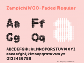 ZampichiW00-Faded Regular Version 1.00 Font Sample