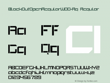 BlockOutOpenRegularW00-Rg Regular Version 1.10 Font Sample