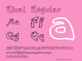 Rival Regular also Copyright (c)1996 WIZ Technology, Inc., Licensed from the WSI-Fonts/Professional Collection图片样张