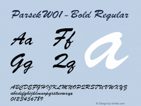 ParsekW01-Bold Regular Version 1.00 Font Sample