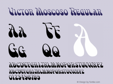 Victor Moscoso Regular Version 4.10 Font Sample