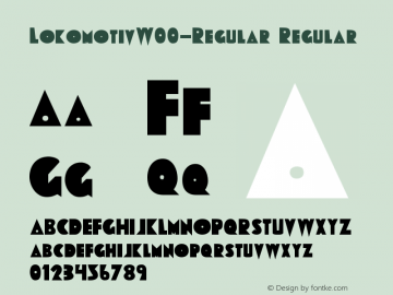 LokomotivW00-Regular Regular Version 1.00 Font Sample