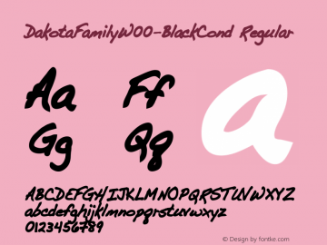 DakotaFamilyW00-BlackCond Regular Version 5.00 Font Sample