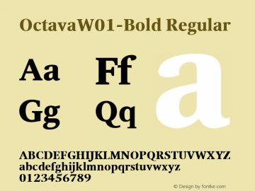 OctavaW01-Bold Regular Version 1.00图片样张