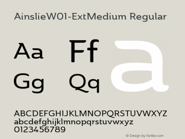 AinslieW01-ExtMedium Regular Version 1.00图片样张