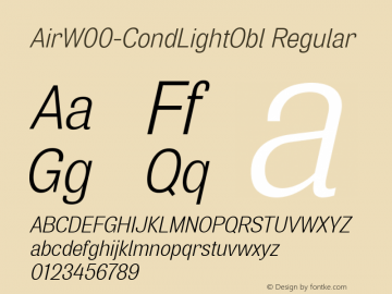 AirW00-CondLightObl Regular Version 1.00图片样张