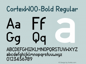 CortexW00-Bold Regular Version 1.00 Font Sample